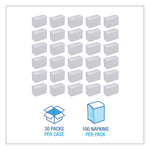 Dinner Napkin, 2-Ply, 17 x 15, White, 100/Pack, 30 Packs/Carton