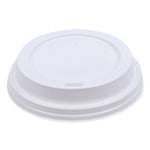 Deerfield Hot Cup Lids, Fits 10 oz to 20 oz Boardwalk Deerfield Hot Cups, Plastic, White, 50/Pack, 20 Packs/Carton