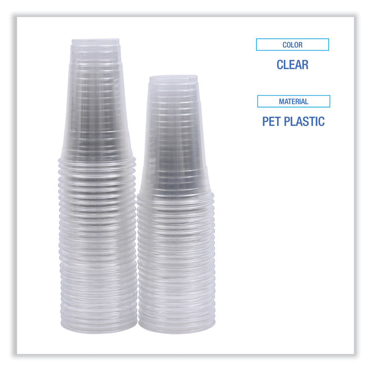 Clear Plastic Cold Cups, 24 oz, 50/Sleeve, 12 Sleeves/Carton