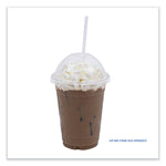 PET Cold Cup Dome Lids, Fits 14 oz to 24 oz Cold Cups, Plastic, Clear, 100/Sleeve, 10 Sleeves/Carton
