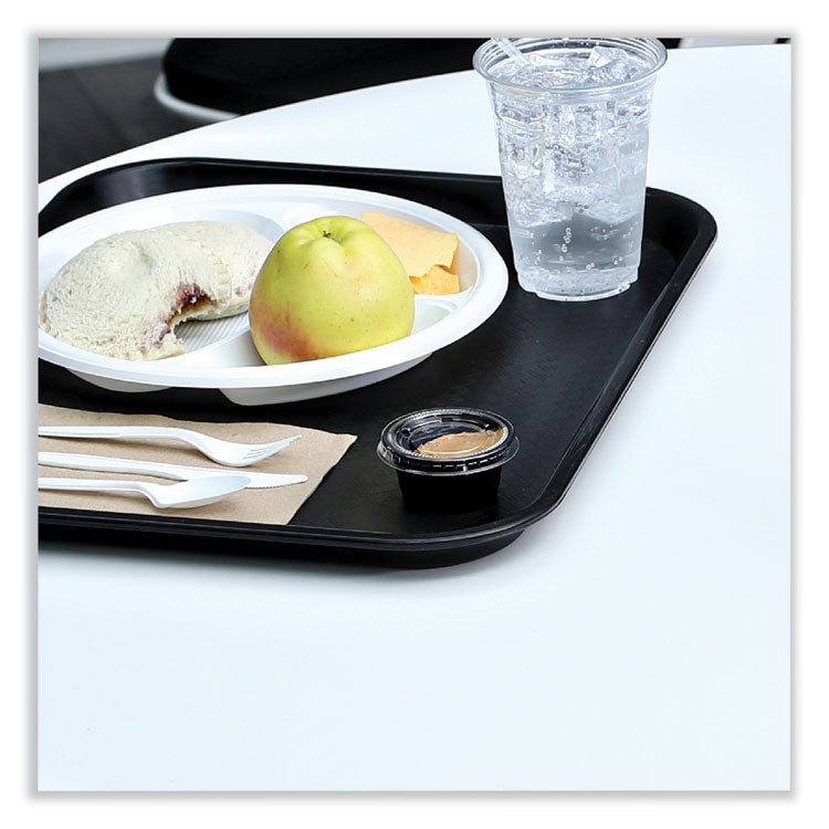 Souffle/Portion Cup Lids, Fits 1.5 oz and 2 oz Portion Cups, Plastic, Clear, 2,500/Carton