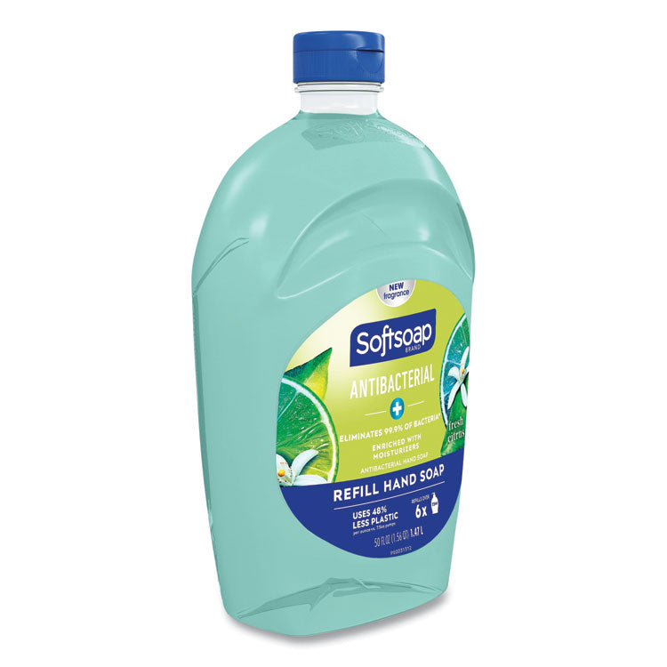 Antibacterial Liquid Hand Soap Refill, Fresh Scent, Green, 50 oz