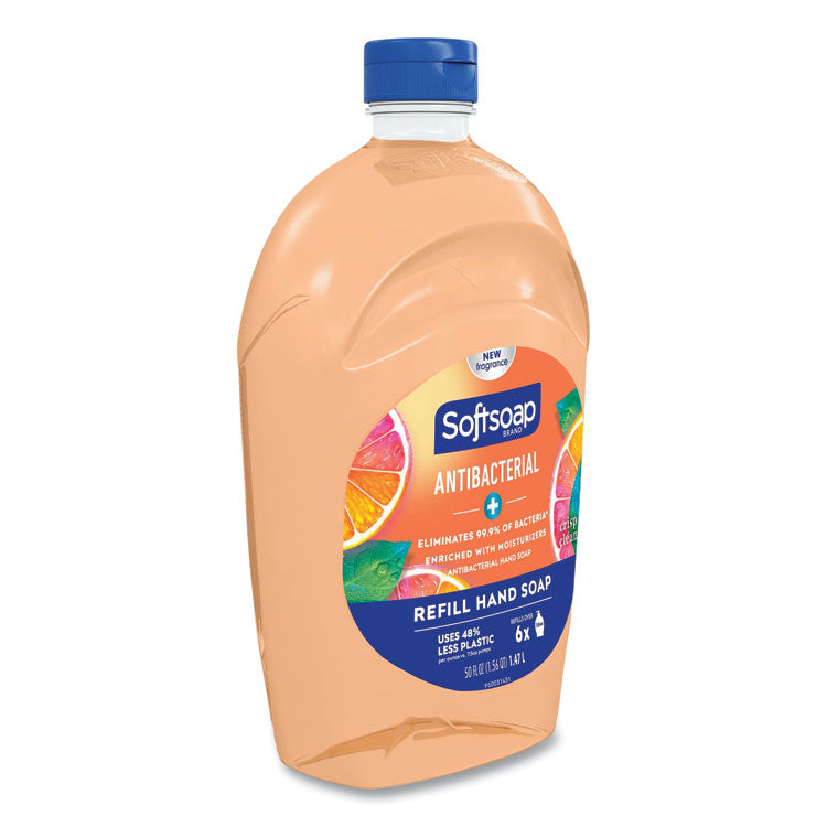 Antibacterial Liquid Hand Soap Refill, Fresh Scent, Orange, 50 oz