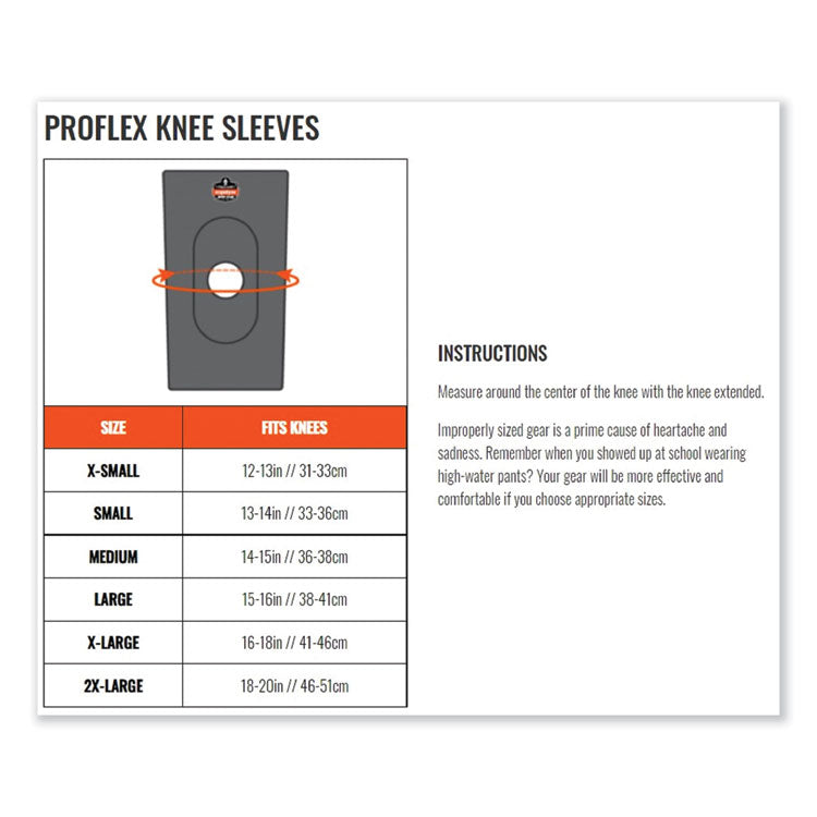 ProFlex 600 Neoprene Single Layer Knee Sleeve, Medium, Black