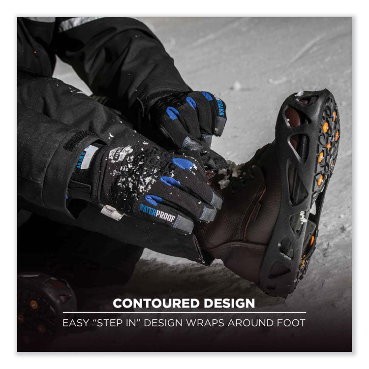 Trex 6304 One-Piece Step-In Full Coverage Ice Cleats, Medium, Black, Pair
