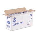 Cellophane-Frill Wood Picks, Bamboo, 4" Assorted, 10,000/Carton