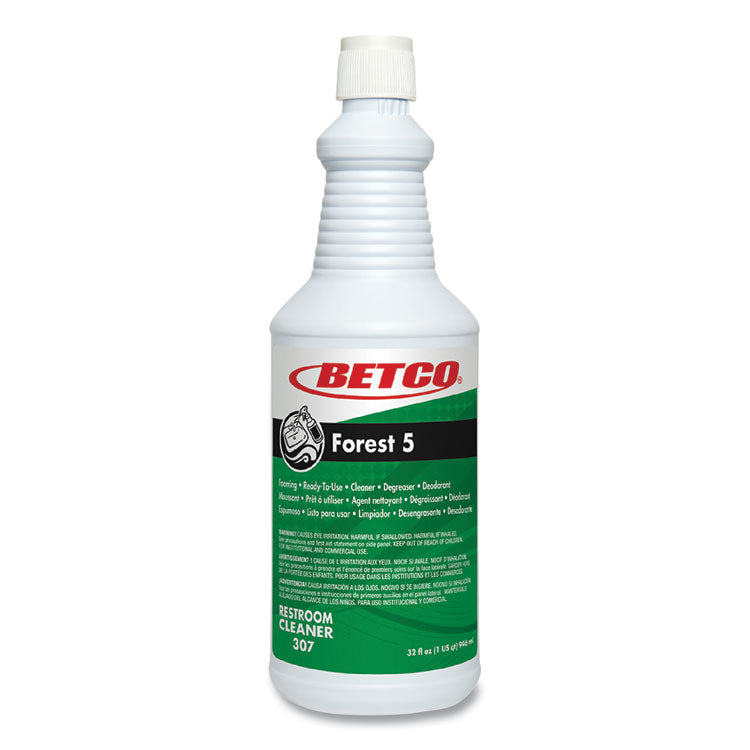 Forest 5 Foaming Cleaner, Mint Scent, 32 oz Bottle, 12/Carton