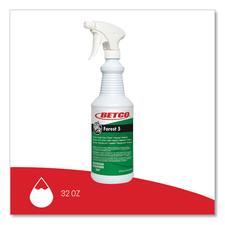 Forest 5 Foaming Cleaner, Mint Scent, 32 oz Bottle, 12/Carton