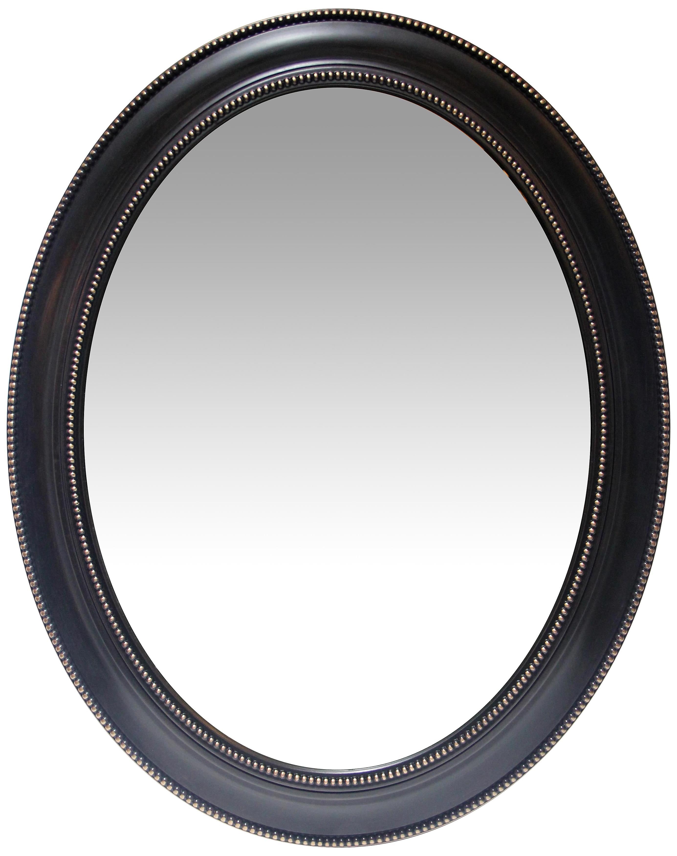 Infinity Instruments Sonore Decorative Wall Mirror, Black Plastic, 30" (15370BK)