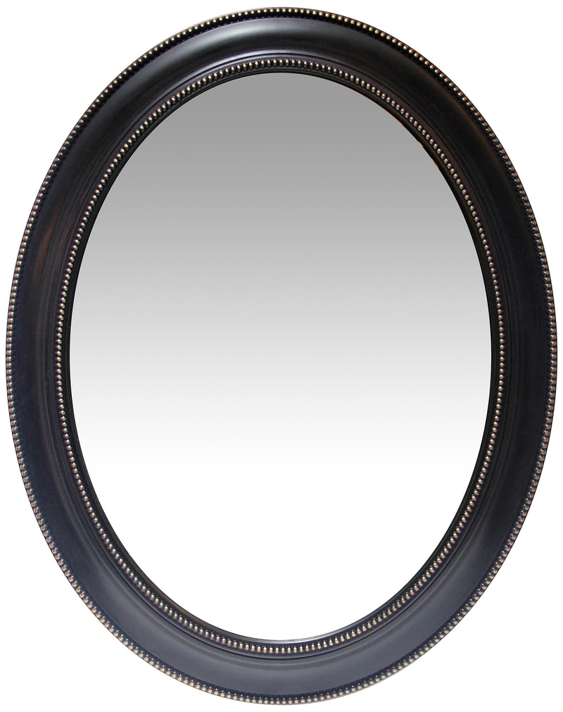 Infinity Instruments Sonore Decorative Wall Mirror, Black Plastic, 30" (15370BK)