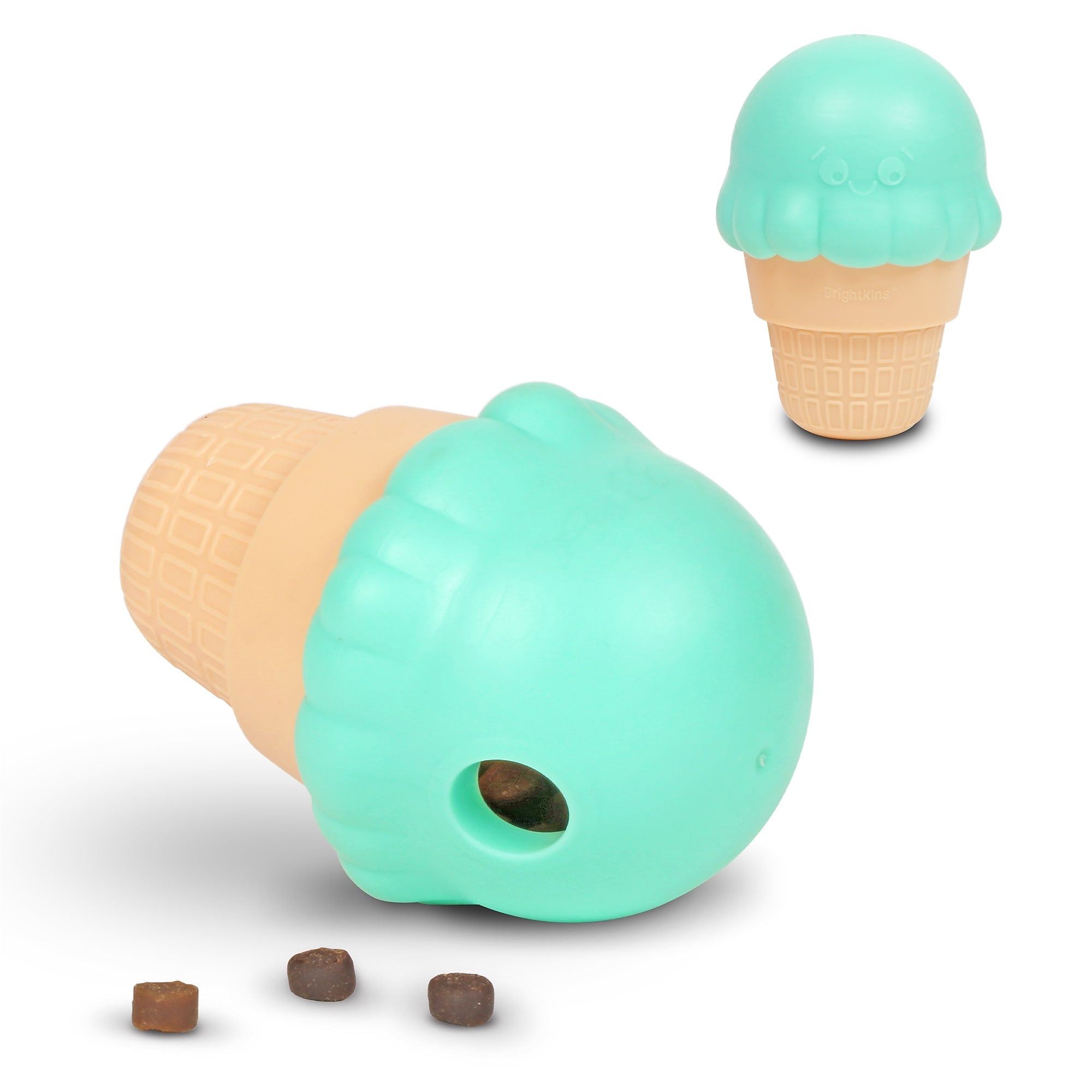 Brightkins Large Ice Cream Treat Dispenser, 2 Pieces, Dog Enrichment Toys, Dog Puzzle Toy, Dog Chew Toys, Dog Stimulation Toys