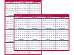 2024-2025 AT-A-GLANCE 48" x 32" Academic Yearly Wet-Erase Wall Calendar, Reversible, White/Red (PM36AP-28-25)