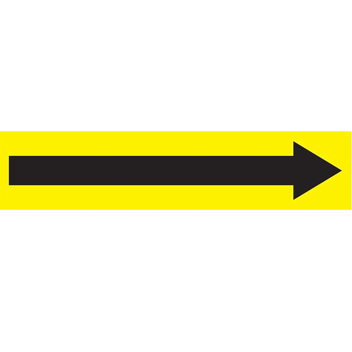 Accuform Self-Stick Pipe Marker, (ARROW-LONG), 2-1/2" to 6", Black/Yellow (RPK749SSD)