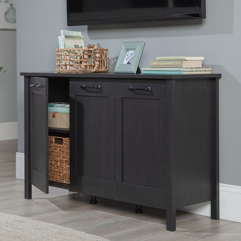 Sauder Select 30"H Storage Cabinet with 4 Shelves, Raven Oak (433978)