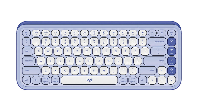 Logitech POP Icon Keys Wireless Keyboard, Lilac/Off White (920-013050)