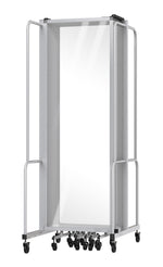 National Public Seating Robo Series 11-Panel Folding Mobile Room Divider, 72"H x 256"W, Clear Acrylic (RDG6-11CA)