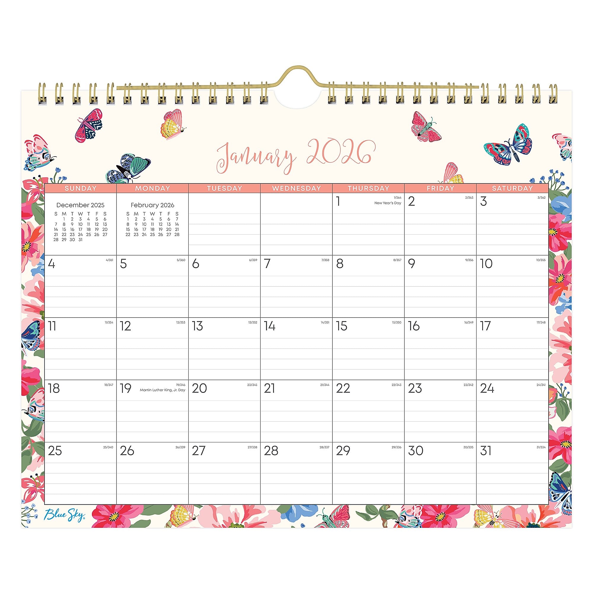 2026 Blue Sky Fly By 11" x 8.75" Monthly Desk Calendar (148643-26)