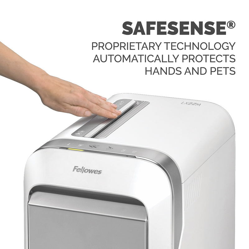 Fellowes LX220 20-Sheet Micro-Cut Shredder, White (5015501)