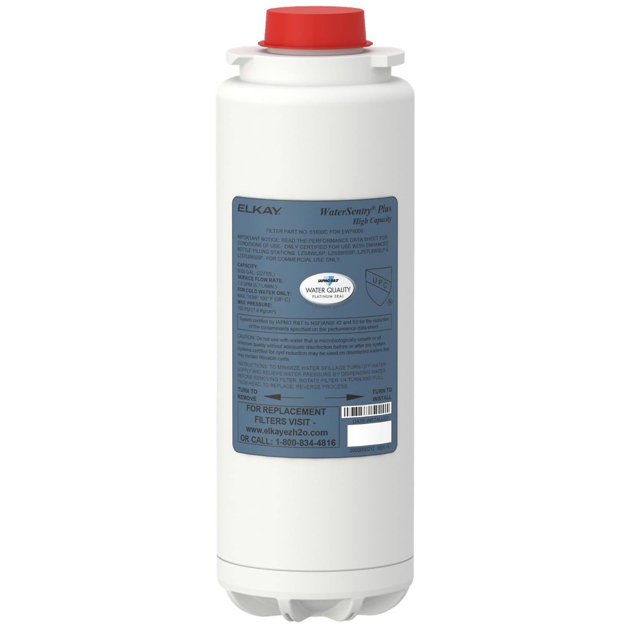 Elkay WaterSentry Plus High Capacity Replacement Filter (51600C)