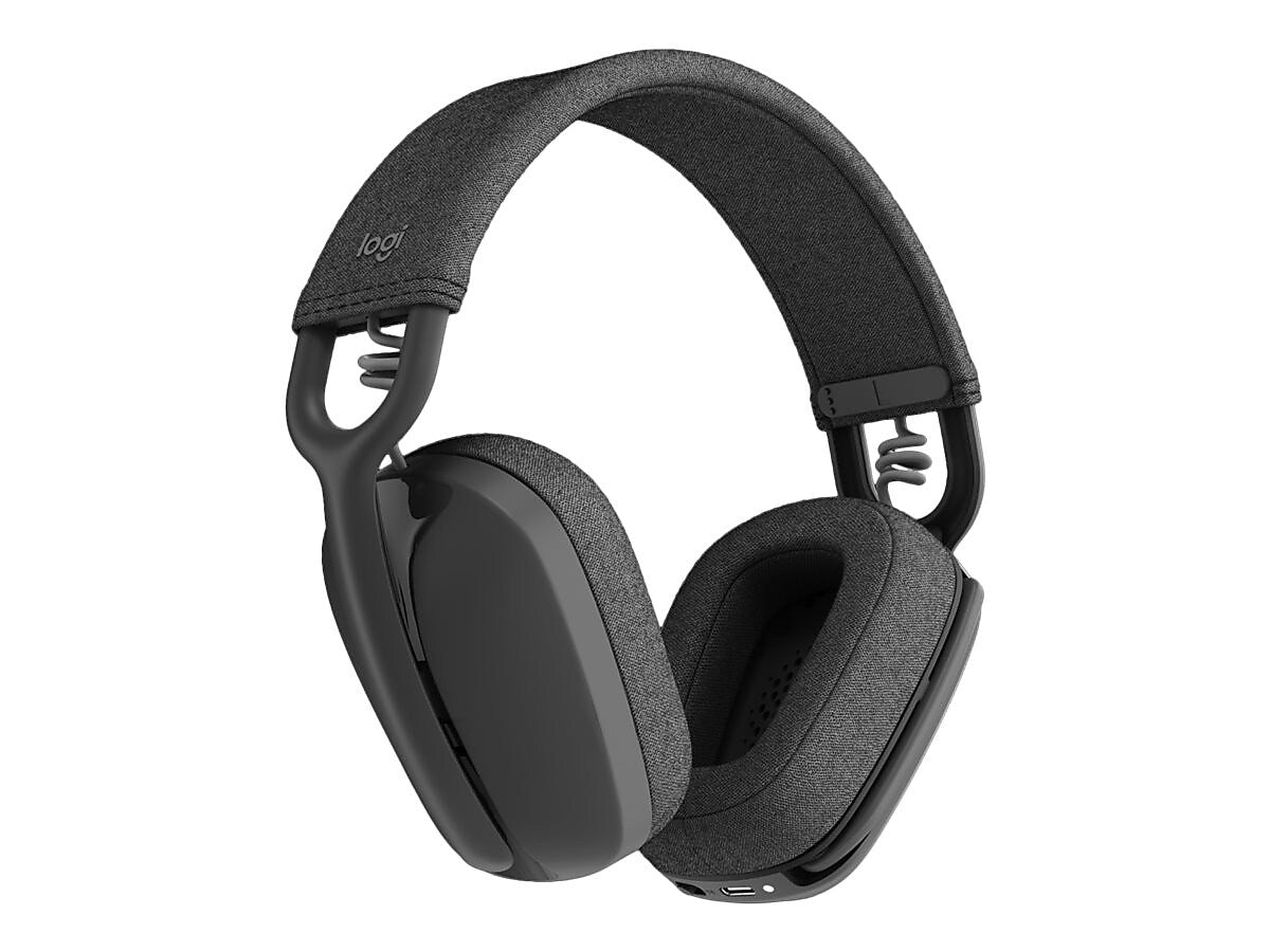 Logitech Zone Vibe Wireless Noise Canceling Bluetooth Stereo Headset, MS Certified, Graphite (981-001156)