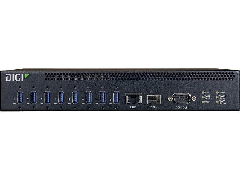Digi AnywhereUSB Plus 8-Port USB 3.1 Hub, Black (AW08-G300)