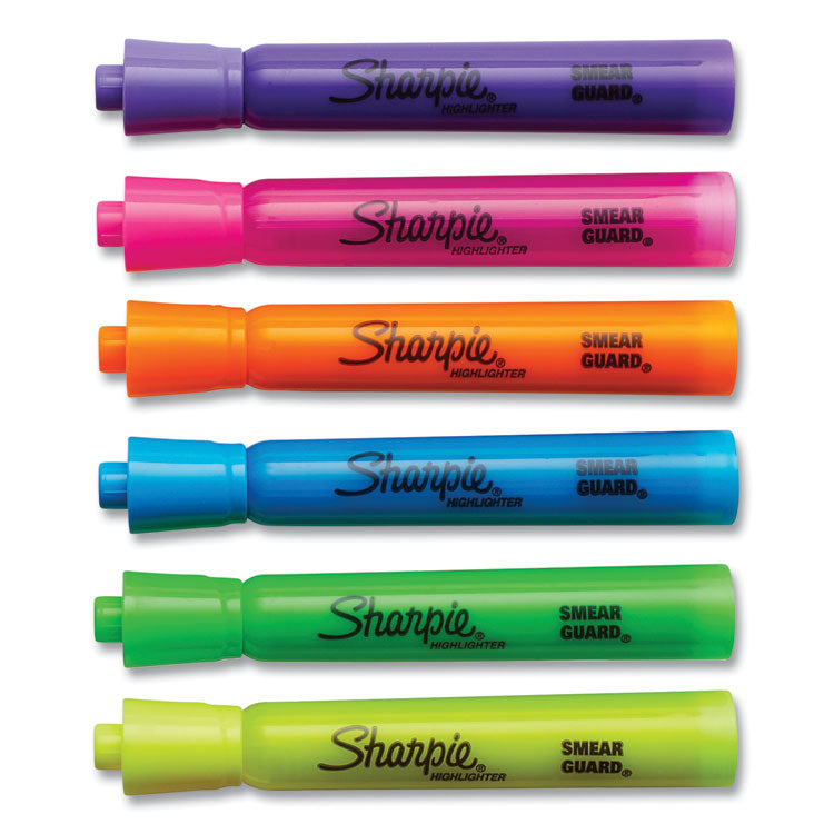 Tank Style Highlighters, Assorted Ink Colors, Chisel Tip, Assorted Barrel Colors, 12/Pack