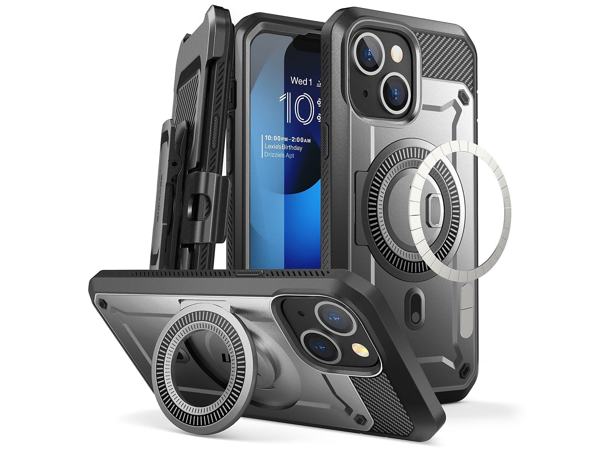 SUPCASE Unicorn Beetle PRO MAG Gunmetal Rugged Case for iPhone 14 Plus (SUP-iPhone2022-6.7-MagPro-SP-Black)