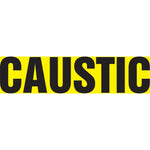 Accuform Self-Stick Pipe Marker, CAUSTIC, 3/4" to 1-1/4", Black/Yellow (RPK185SSA)