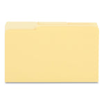 Interior File Folders, 1/3-Cut Tabs: Assorted, Legal Size, 11-pt Stock, Yellow, 100/Box