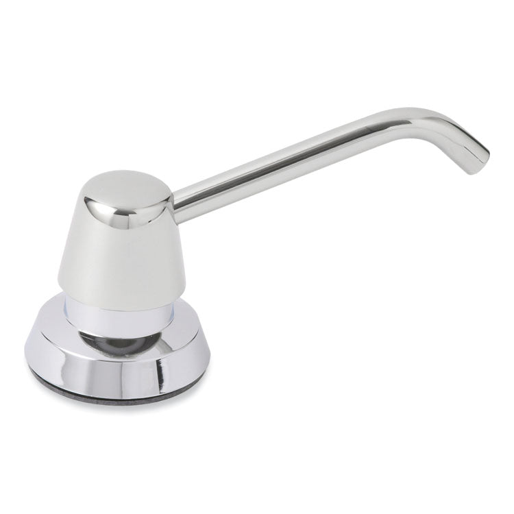 Manual Top-Fill Liquid Soap Dispenser, 4" Spout, 20 oz, 5.63 x 5.63 x 11.25, Chrome