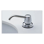 Manual Top-Fill Liquid Soap Dispenser, 4" Spout, 20 oz, 5.63 x 5.63 x 11.25, Chrome