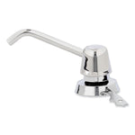 Manual Top-Fill Liquid Soap Dispenser, 4" Spout, 20 oz, 5.63 x 5.63 x 11.25, Chrome