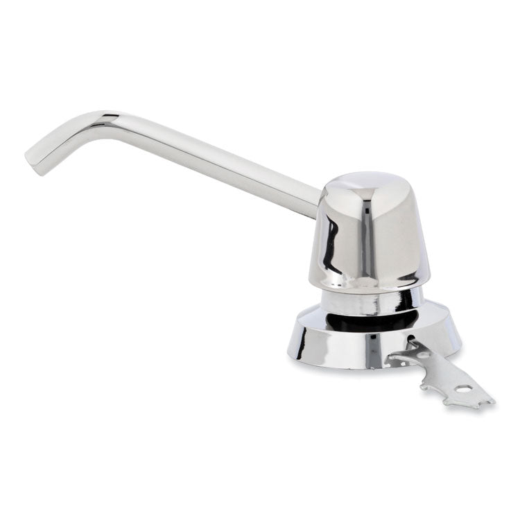 Manual Top-Fill Liquid Soap Dispenser, 4" Spout, 20 oz, 5.63 x 5.63 x 11.25, Chrome