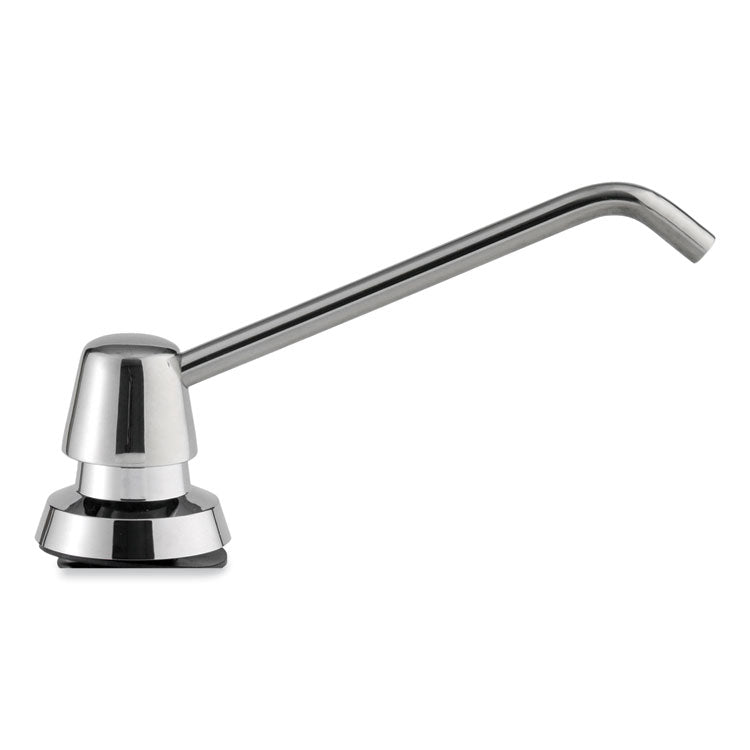 Manual Top-Fill Liquid Soap Dispenser, 6" Spout, 20 oz, 7.63 x 7.63 x 12.13, Chrome