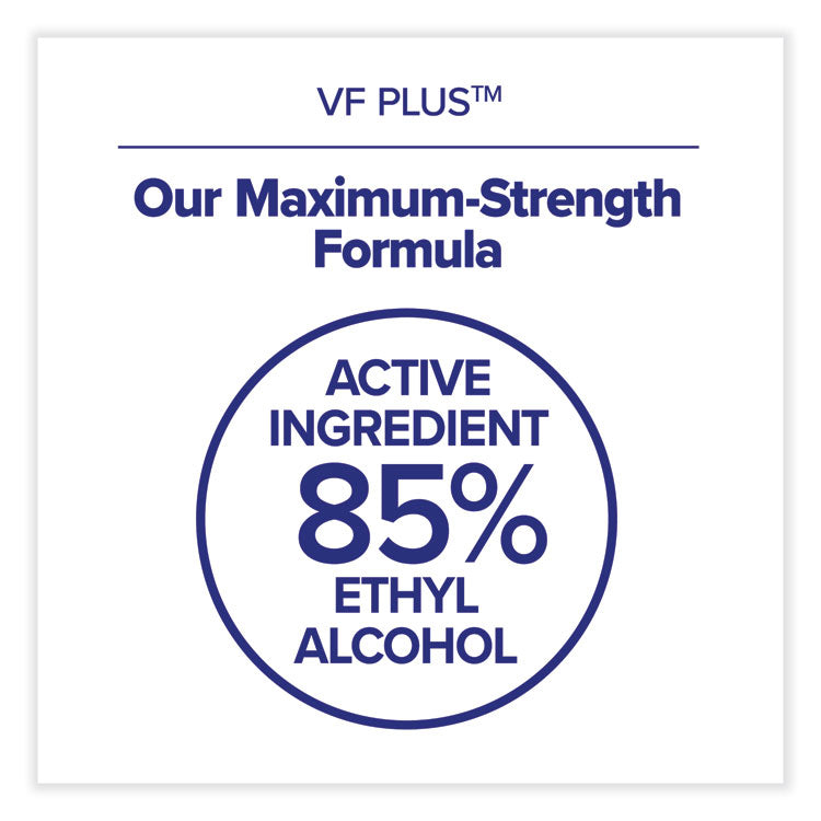 VF PLUS Hand Sanitizer Gel, 1,200 mL Refill Bottle, Fragrance-Free, For CS4 Dispensers, 4/Carton