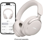 Bose QuietComfort Ultra Wireless Noise Cancelling Over-the-Ear Headphones, White Smoke (880066-0200)