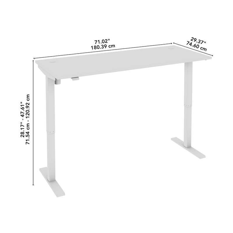 Bush Business Furniture Move 40 Series 72"W Electric Adjustable Standing Desk, Natural Elm/Black Powder Coat (M4S7230NEBK)