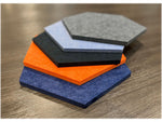 Luxor Reclaim Stick-On Decorative Acoustic Panels, 11"H x 9.5"W, Navy Blue PET, 6/Pack (RCLMHEX051)