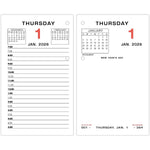 2026 AT-A-GLANCE 6" x 3.5" Daily Desk Calendar Refill Pages, White/Black (E017-50-26)