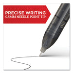 Professional Design Rollerball Pen, Stick, Fine 0.5 mm, Red Ink, Black/Red Barrel, Dozen