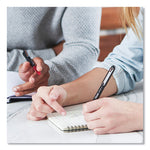 Professional Design Rollerball Pen, Stick, Medium 0.7 mm, Blue Ink, Black/Blue Barrel, Dozen