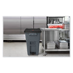 Brute Step-On Rollouts, 50 gal, Metal/Plastic, Gray
