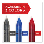 Professional Design Rollerball Pen, Stick, Fine 0.5 mm, Black Ink, Black Barrel, Dozen