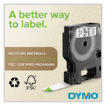 D1 High-Performance Polyester Removable Label Tape, 0.37" X 23 Ft, Black On White