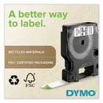 D1 High-Performance Polyester Perm Label Tape, 0.5" X 10 Ft, Black On Neon, 2/pack