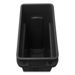 Slim Jim with Venting Channels, 23 gal, Plastic, Black