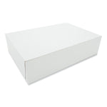 Clay-Coated Donut Boxes, 13 x 9 x 3.75, White, Paper, 200/Carton