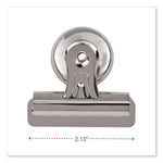Bulldog Magnetic Clips, Medium, Nickel, 12/Pack