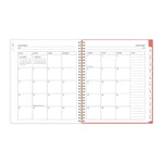 2026 Blue Sky Bespoke Letterpress Pomegranate Blush 8" x 10" Calendar Year Monthly Planner, Faux Leather Cover (156221)