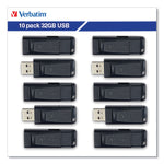 Store 'n' Go USB Flash Drive Business Bulk, 32 GB, Black, 10/Pack